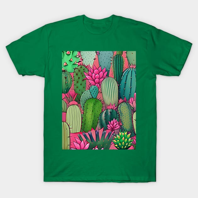 Lots of Little Cacti T-Shirt by LyndiiLoubie